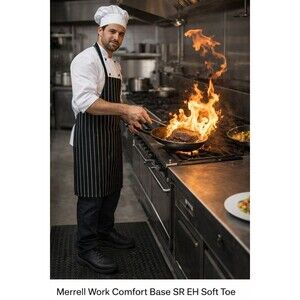 Merrell Work Comfort Base SR EH Soft Toe Men’s 11.5 W Black Slip Resistant NWOB